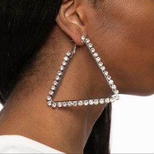 Silver Triangle Earrings